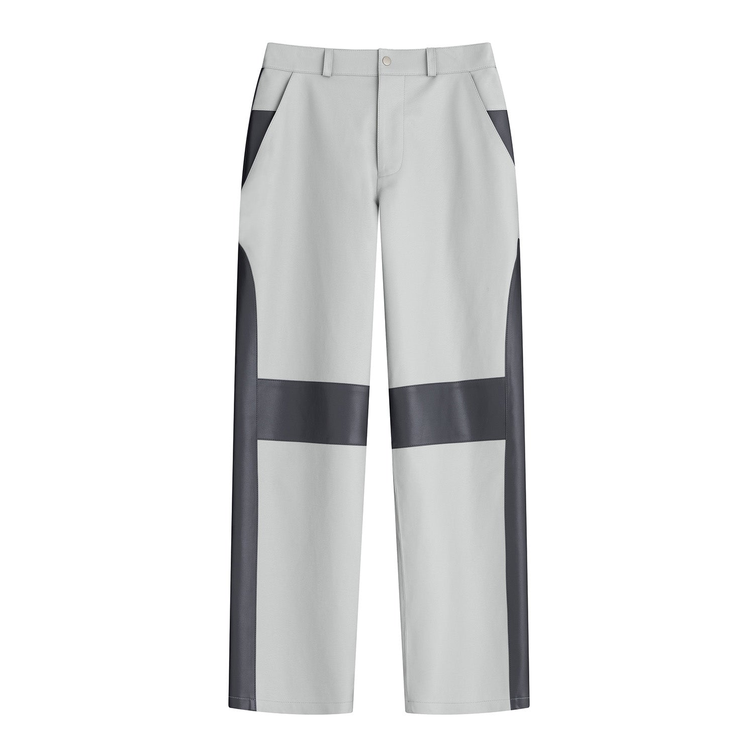 Racer Leather Pants (Gray)