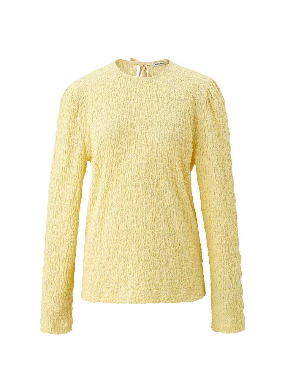 Puff crinkle long top - Light yellow