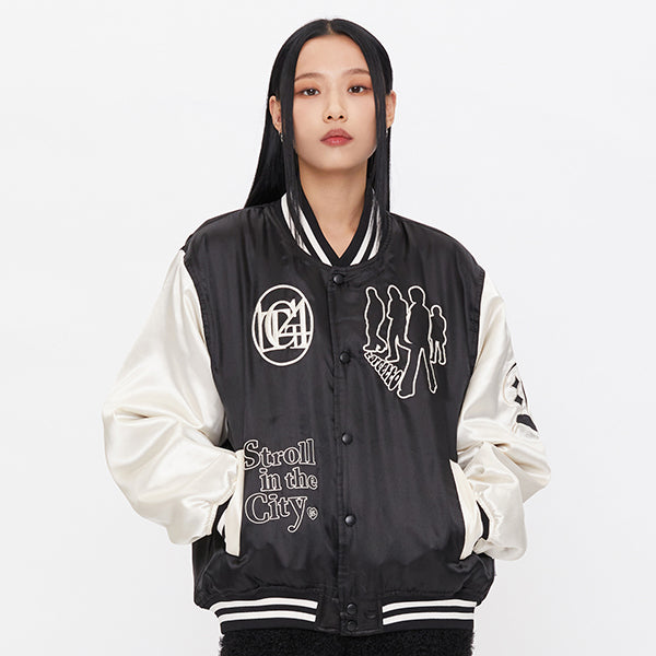 STROLL VARSITY JACKET_BLACK