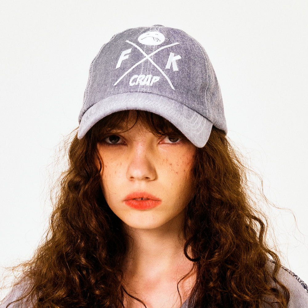 VILLAIN DENIM BALL CAP (BLUE)