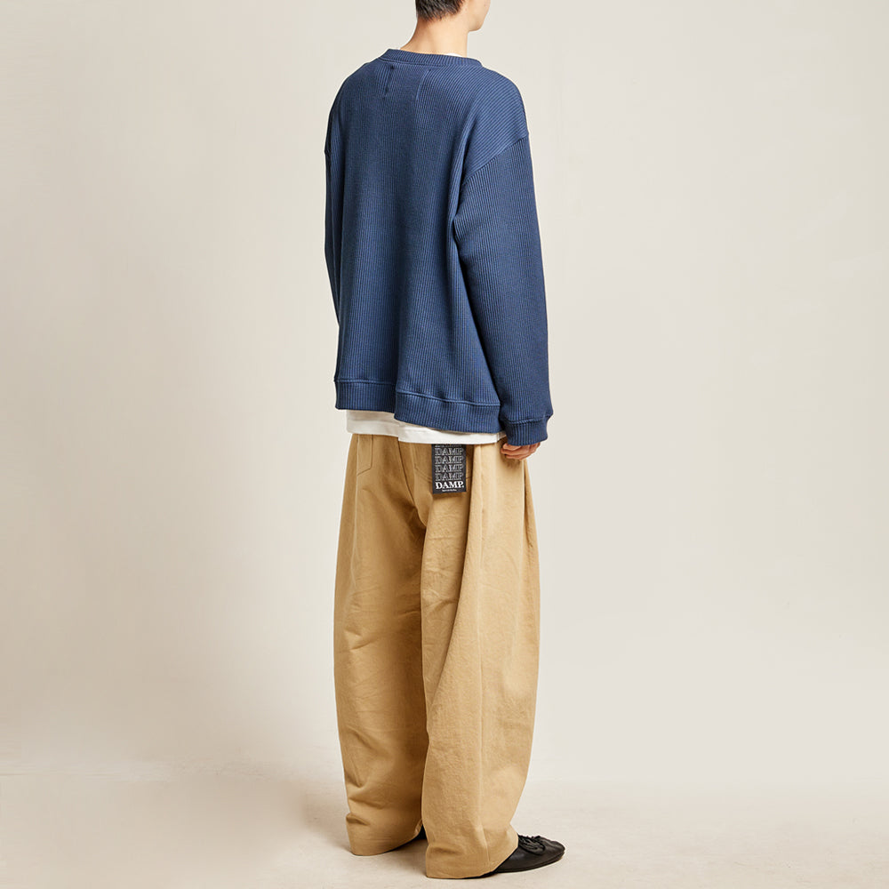 DAMP WIDE FIT ONE TUCK PANTS_BEIGE