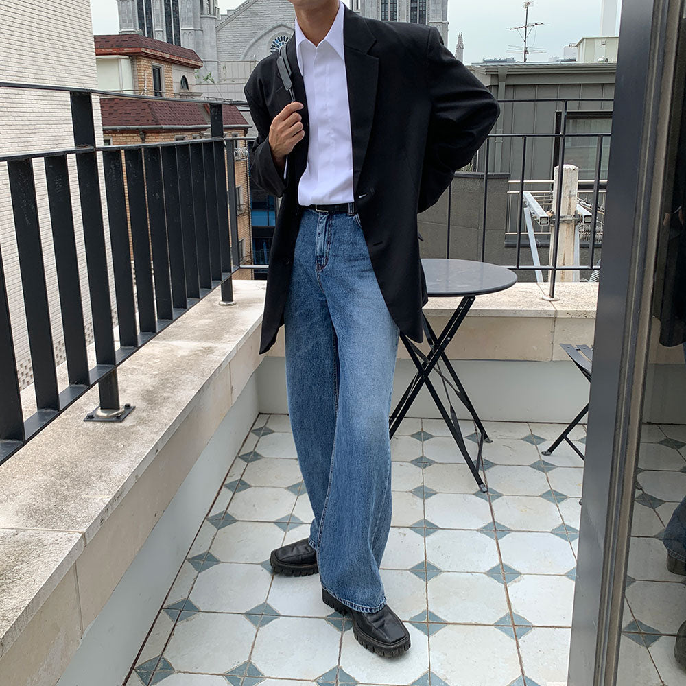 ASCLO Brush Wide Denim Pants (2color)