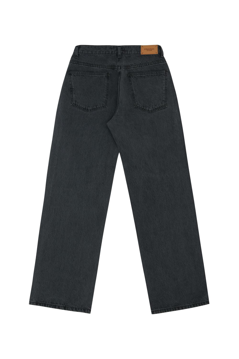 Damage wide black denim pants