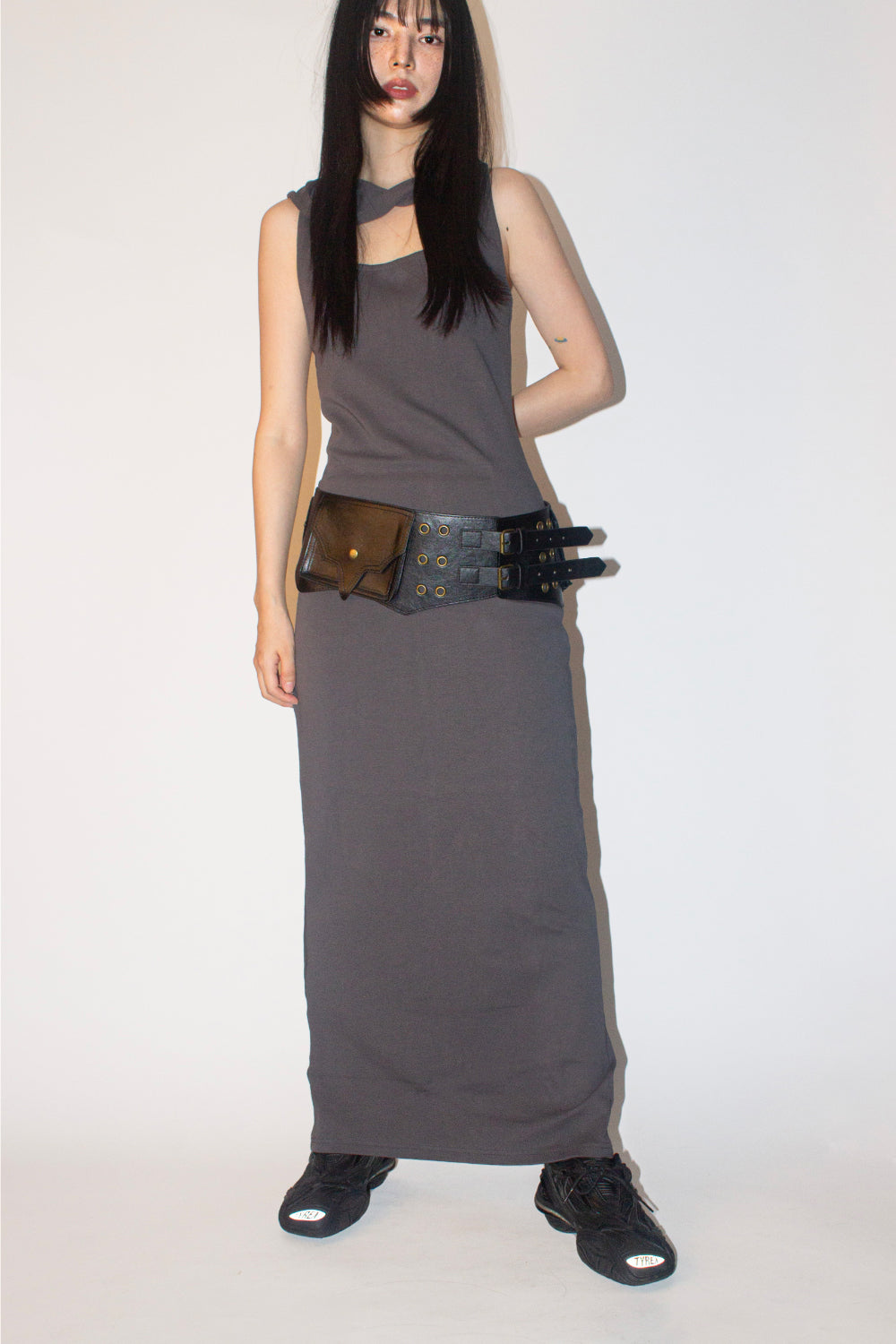 leather pocket belt bag (2 color)