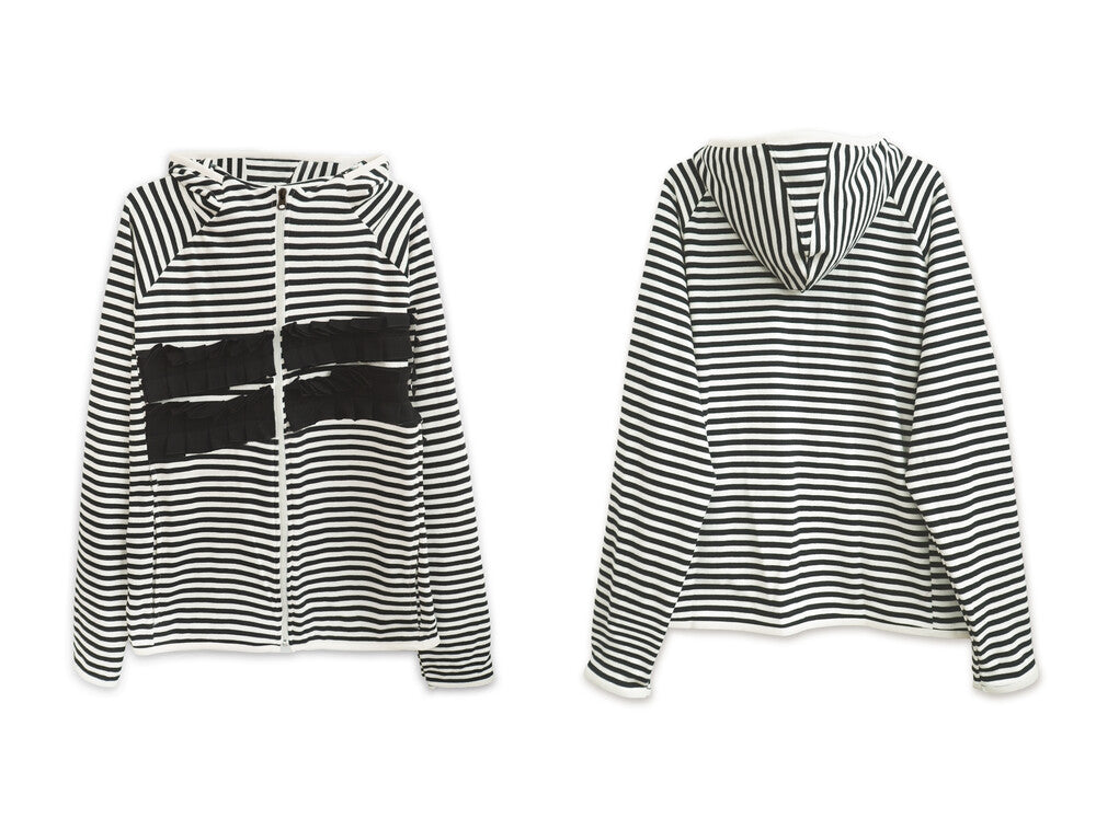 Rose zip up, striped