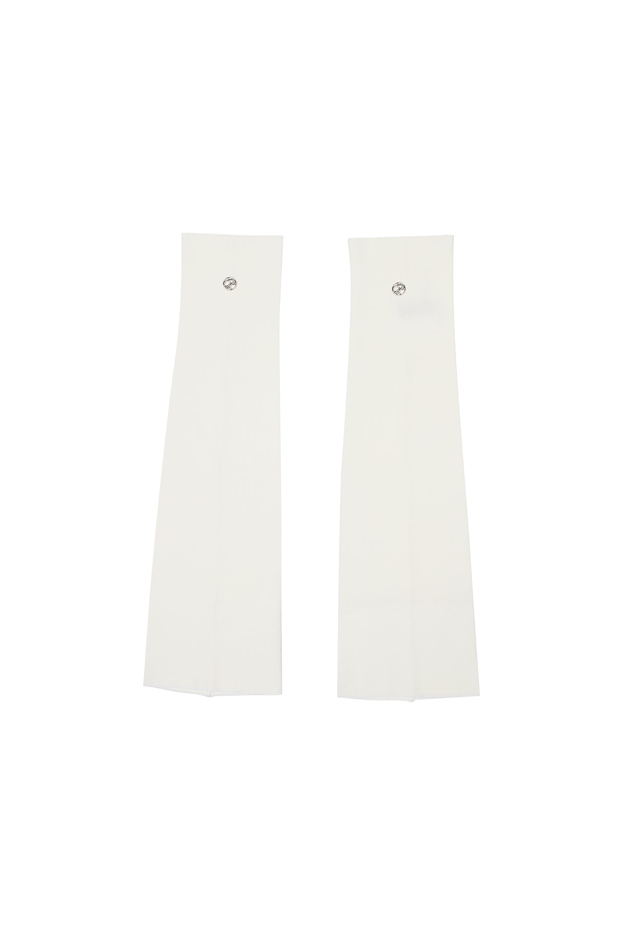 METAL LOGO LEG WARMER white