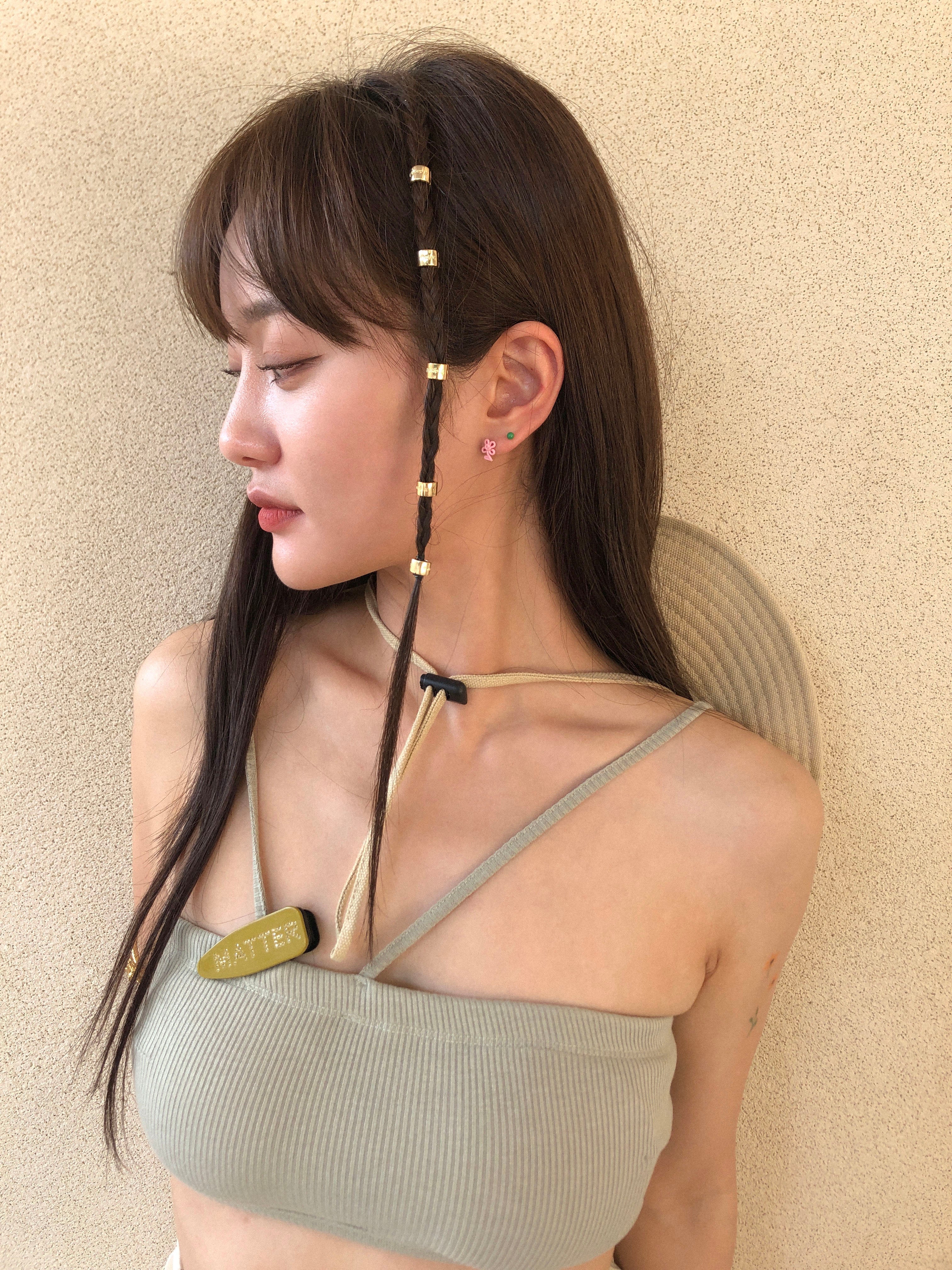 MATTER cubic hair pin (Olive / Select side) 