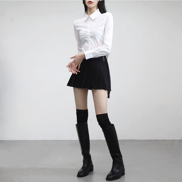 Moanne slim cropped shirt