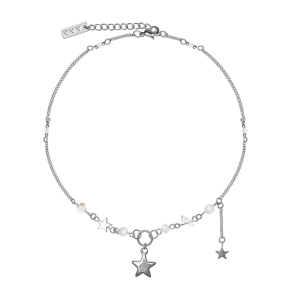 Star Pendant Beads Chain Surgical Necklace