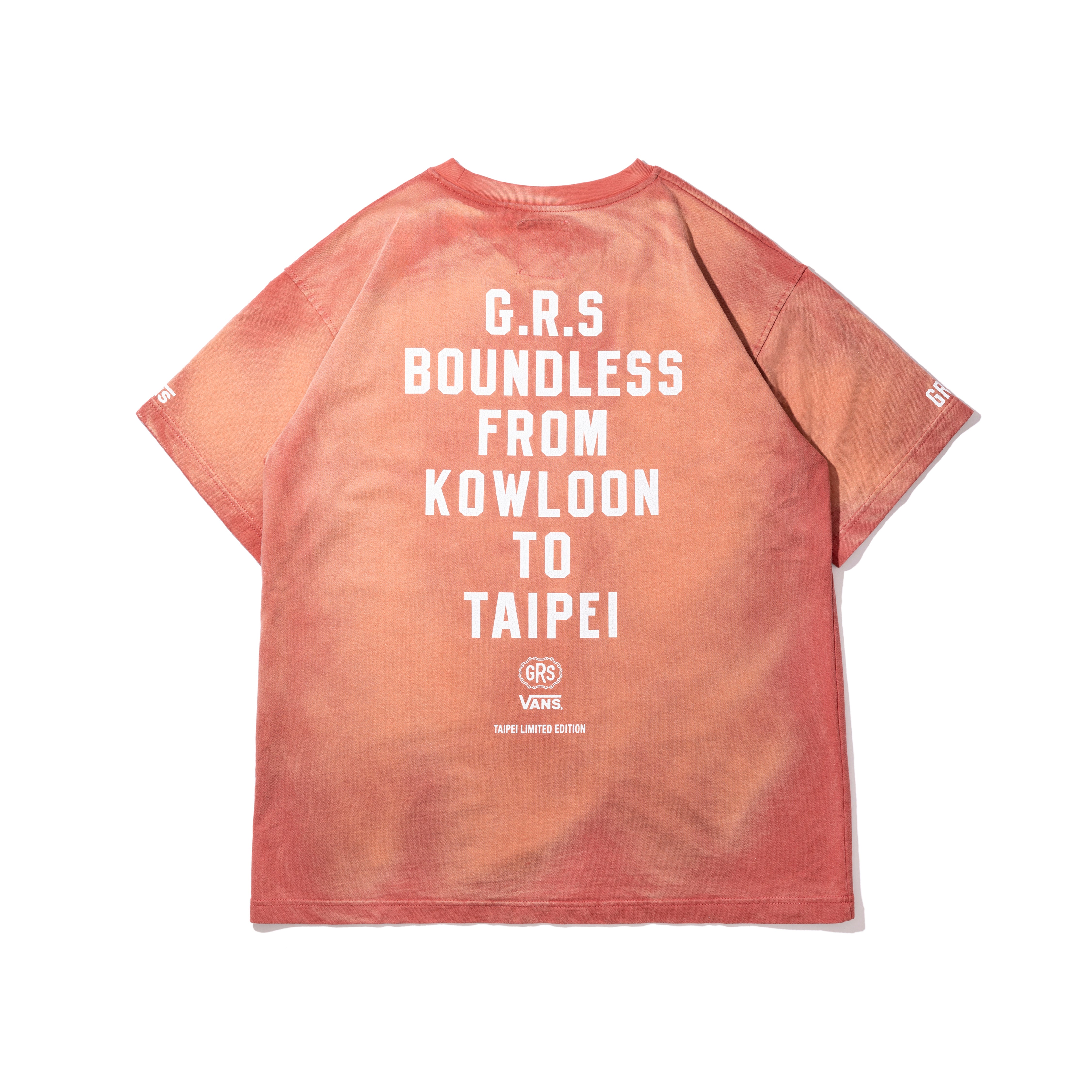 Sun Faded Hand Stencil Heavy Washed "Kowloon" Tee