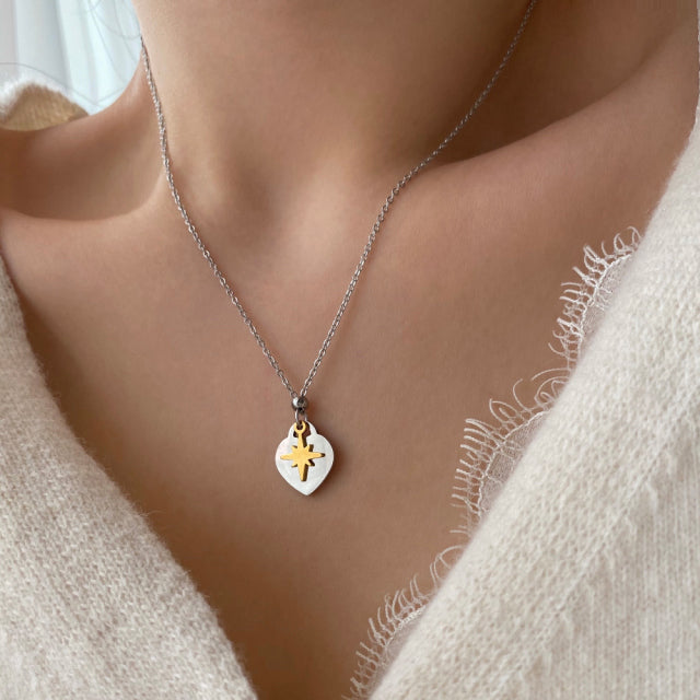 gtt Heart Star Layered Necklace