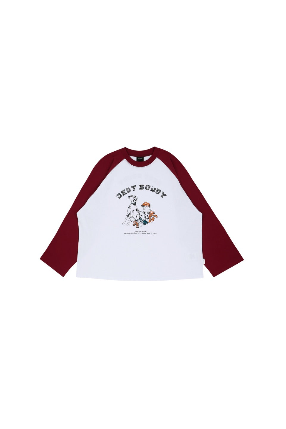 Burgundy vintage girl raglan