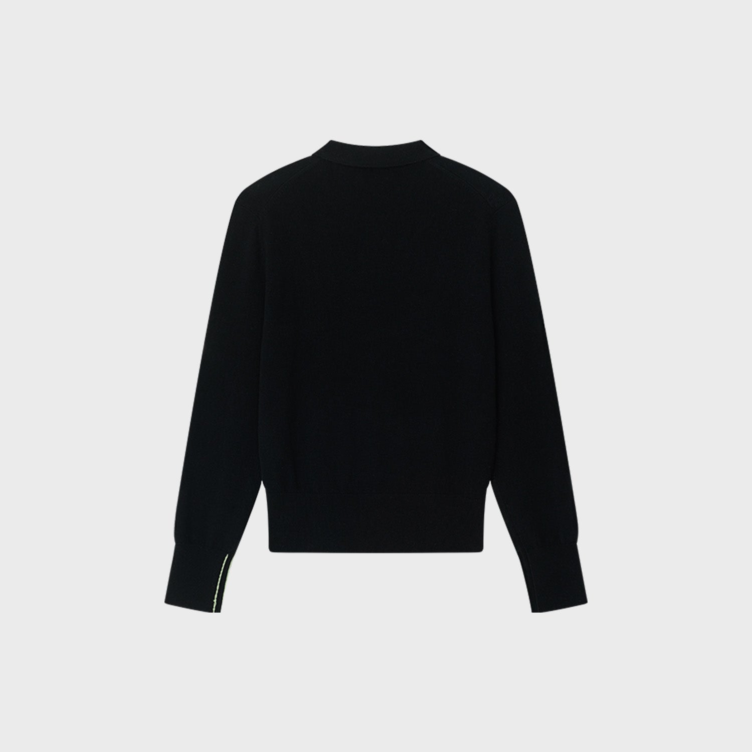 TWO-STITCH COLLAR NECK_BLACK