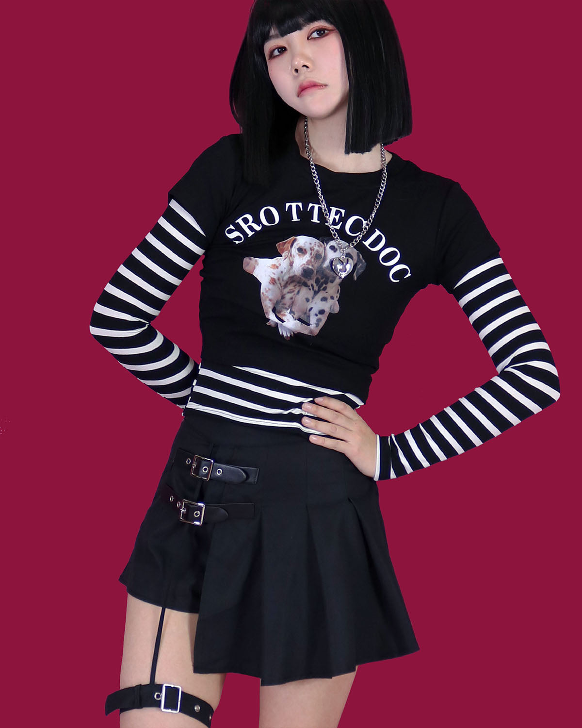 dalmatian crop T (2 color)