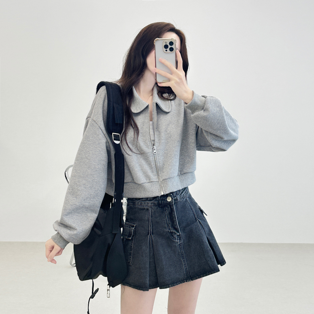 Cargo pleated mini skirt