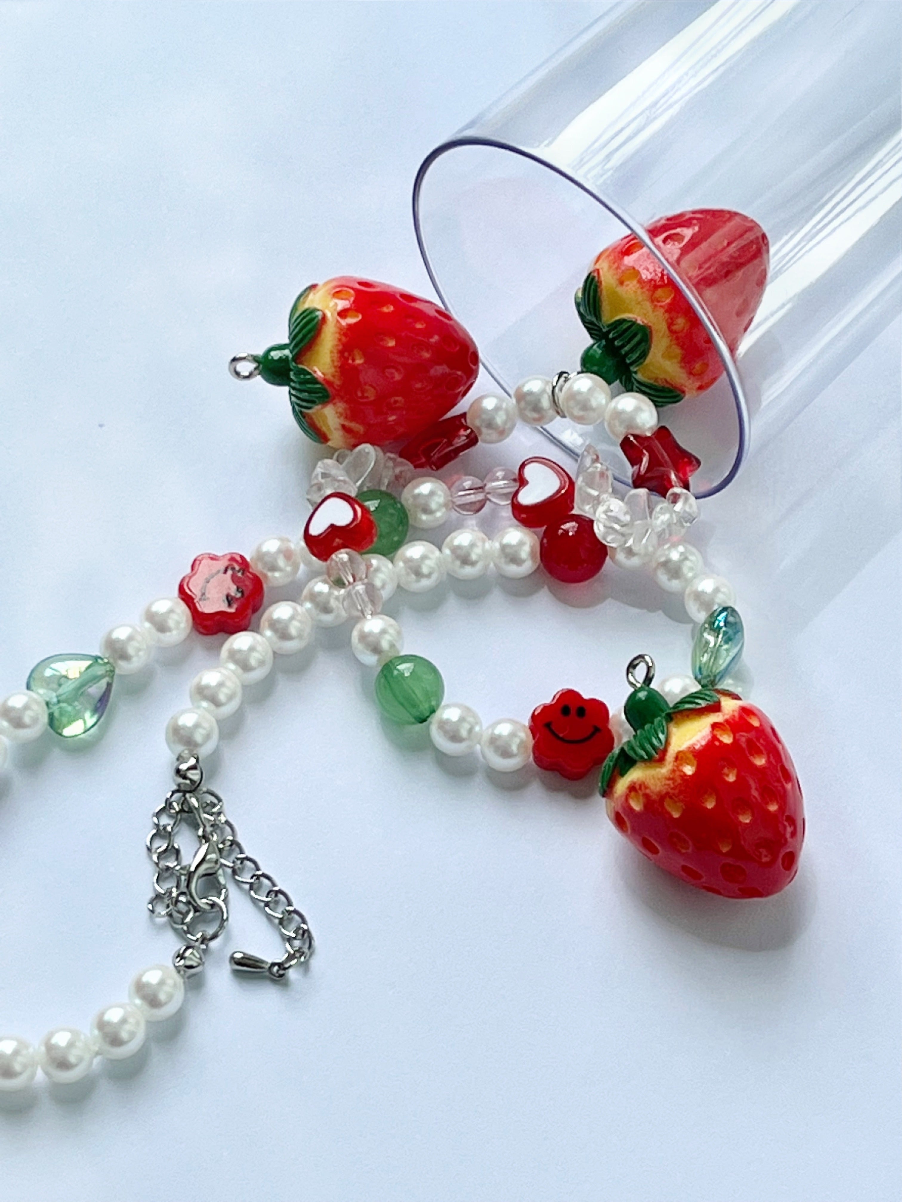 [STAYC sumin/Rocket Punch Juri] MADE strawberry red Necklace