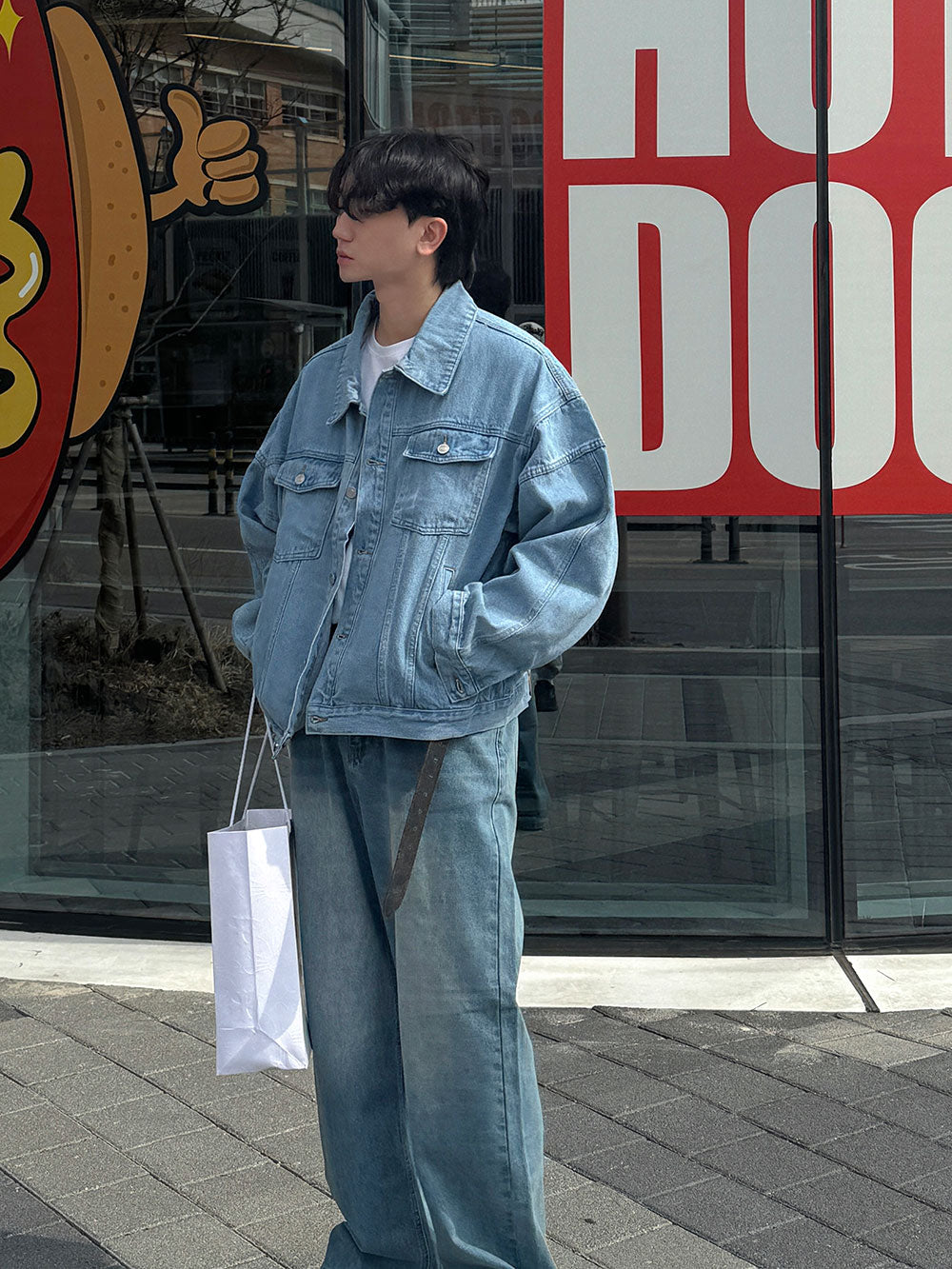 ASCLO Sky Wide Denim Pants