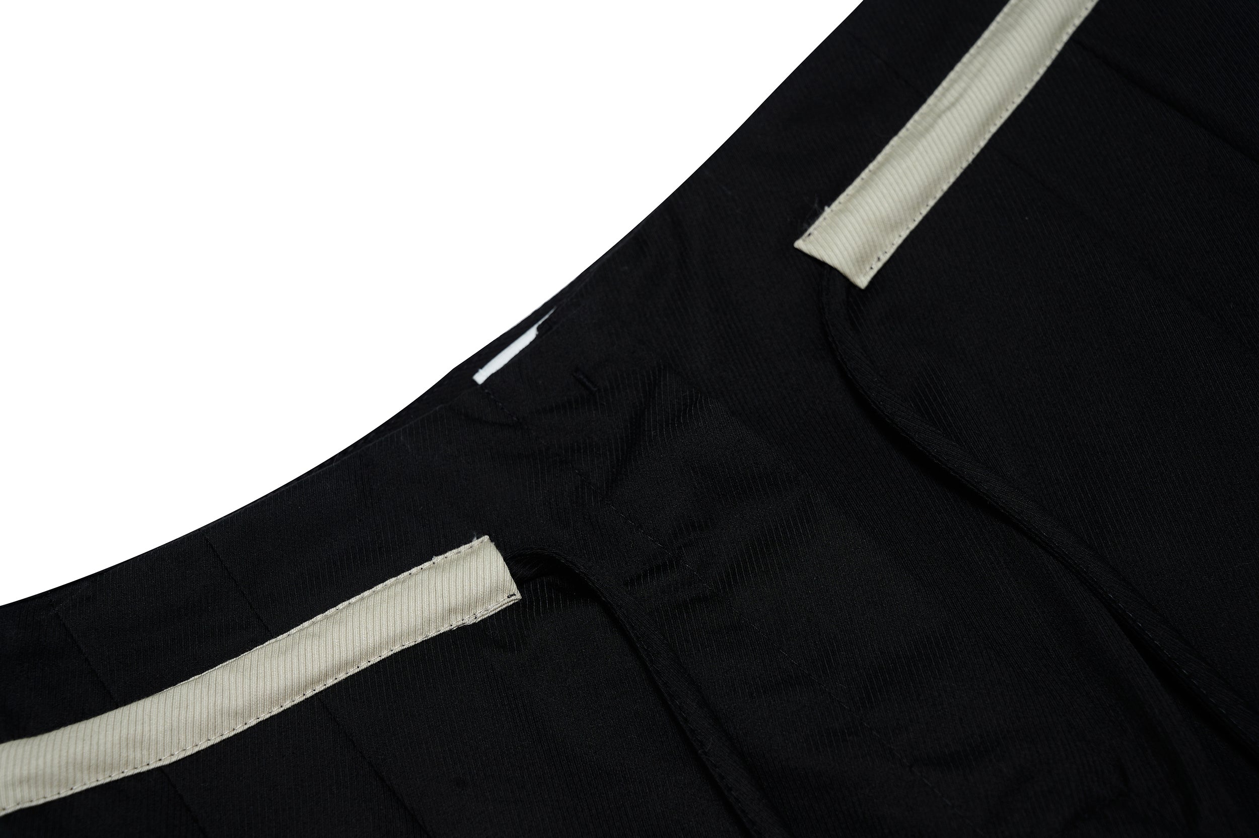 STRING LINE PANTS -BLACK