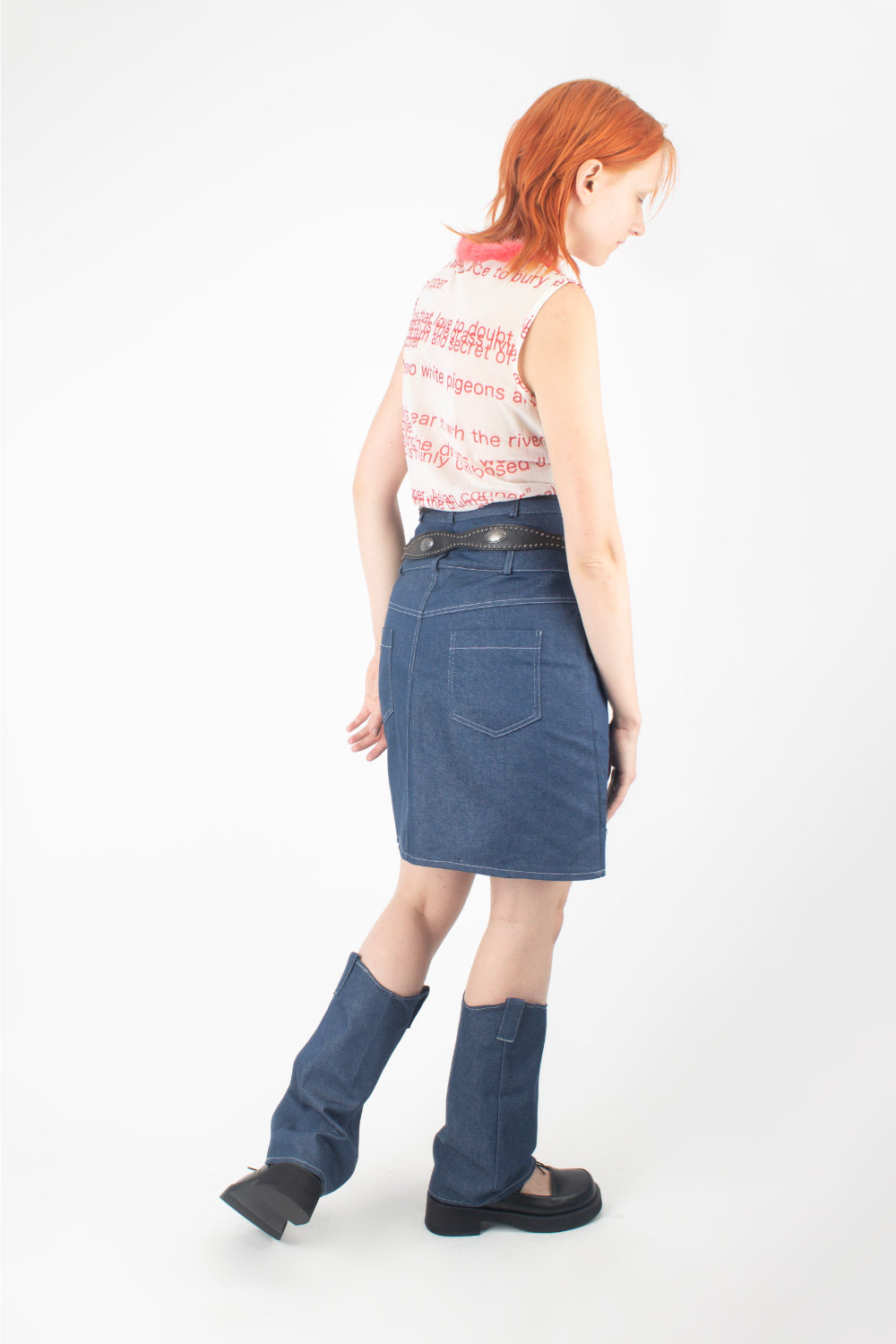 Denim Warmer Skirt (2 color)