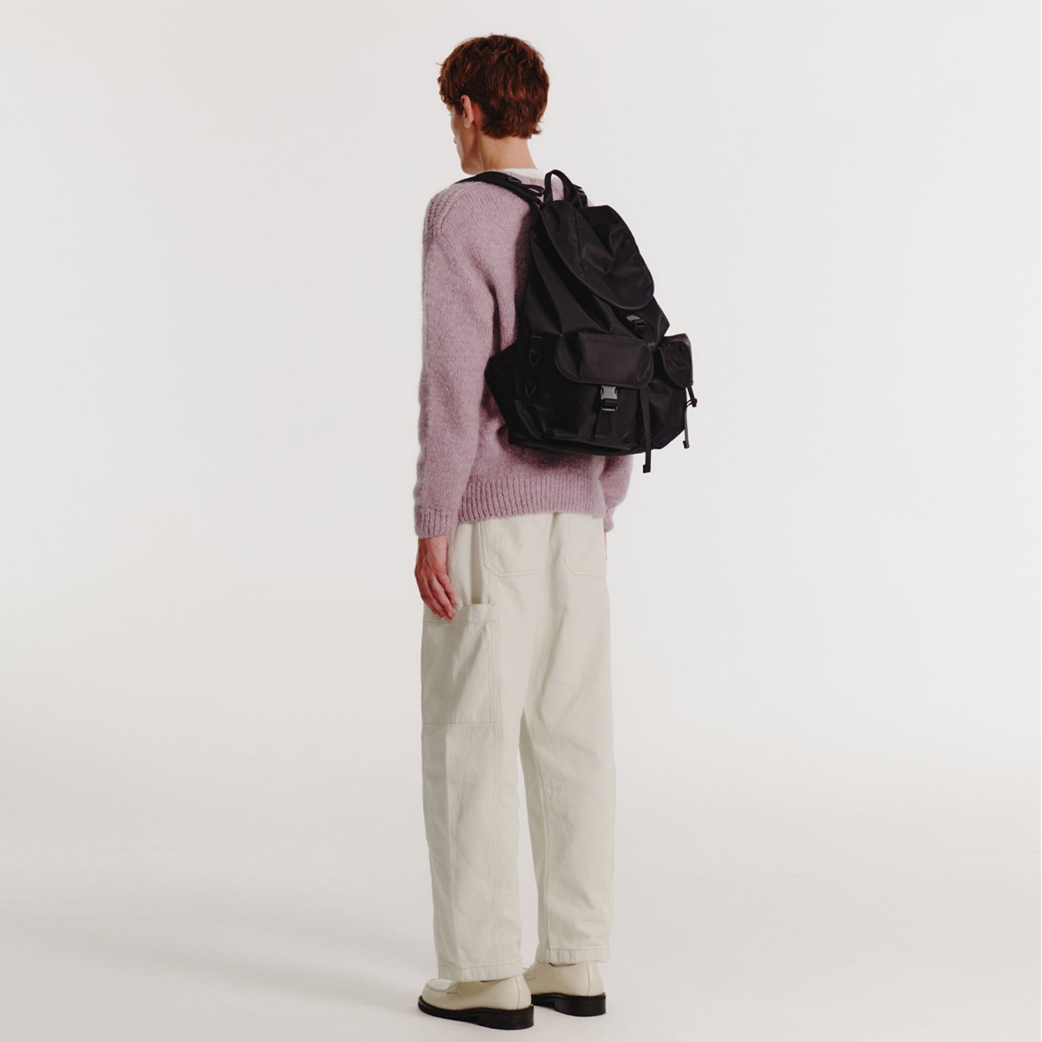 [After Pray Edition] 2-Pocket Nylon Cargo Rucksack (Black)