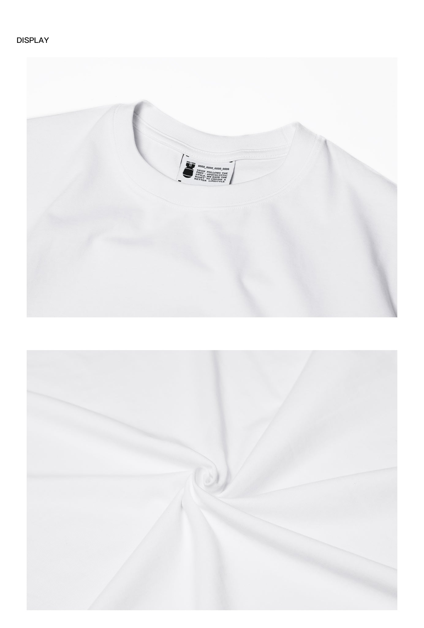 concept print white short-sleeved T-shirt