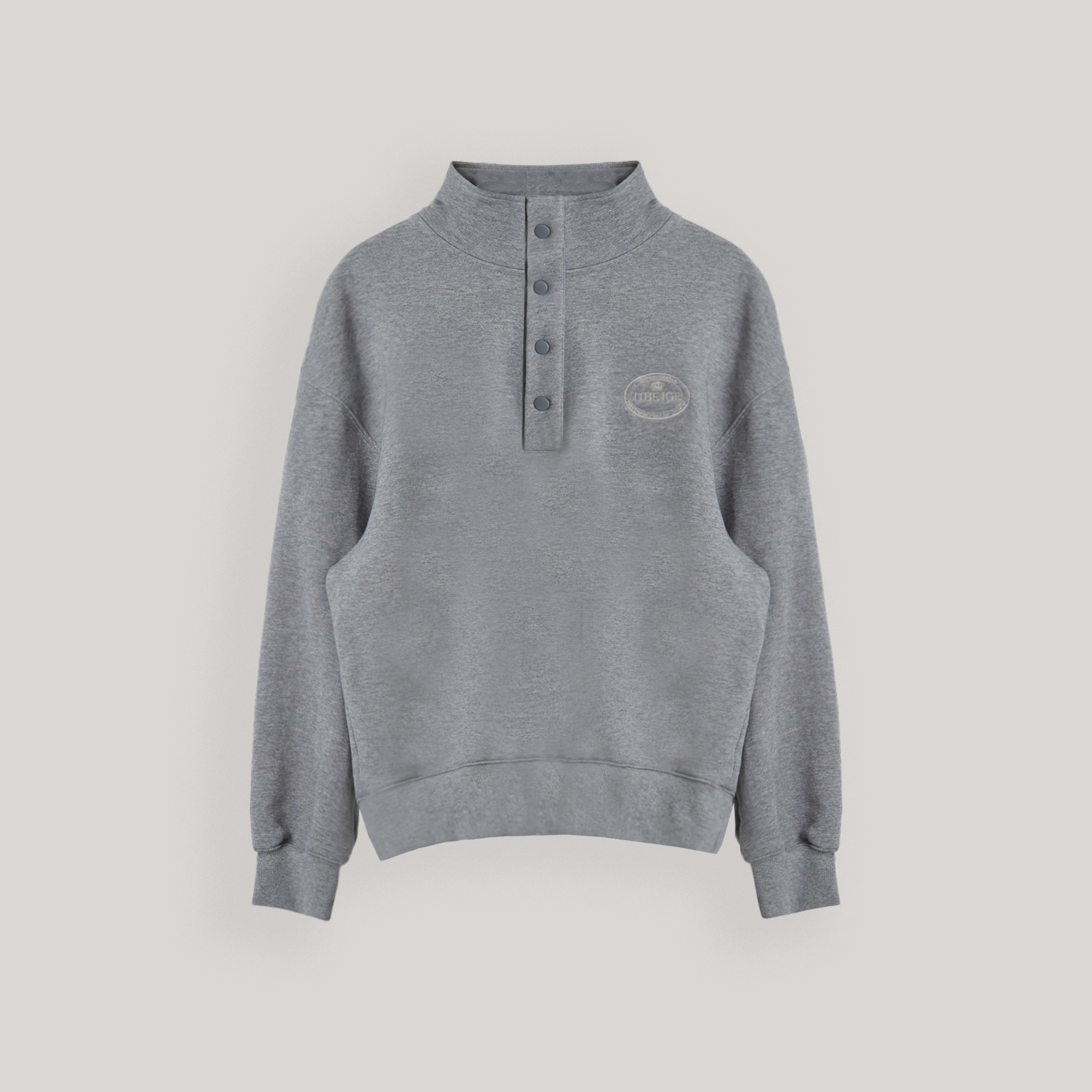 Melange Snap Sweatshirts