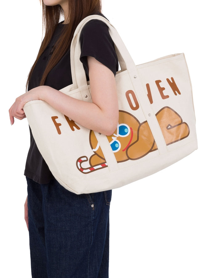 [NEIKIDNIS X COOKIERUN] GINGER BRAVE TOTE BAG LARGE / ECRU