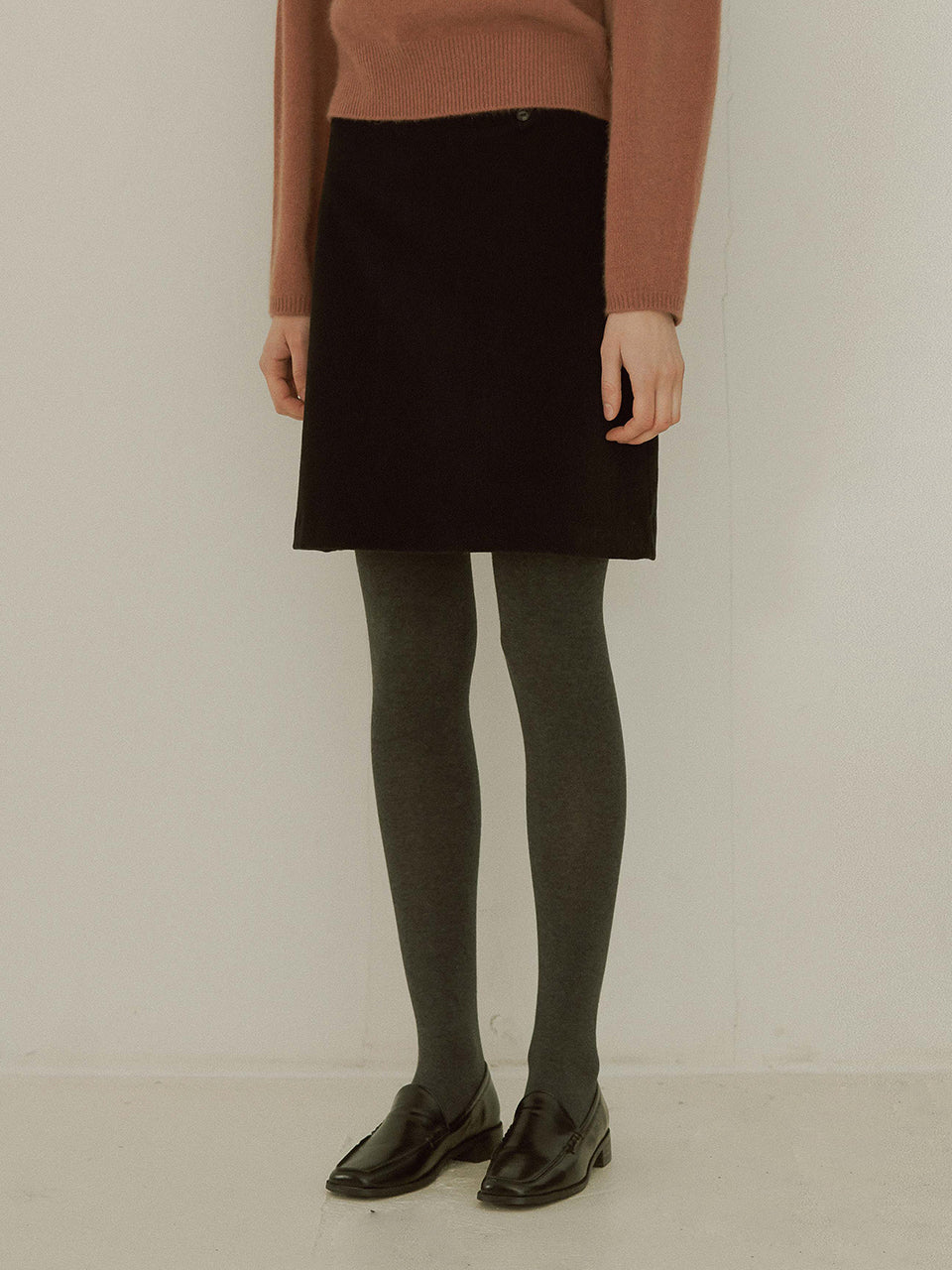 Corduroy half skirt