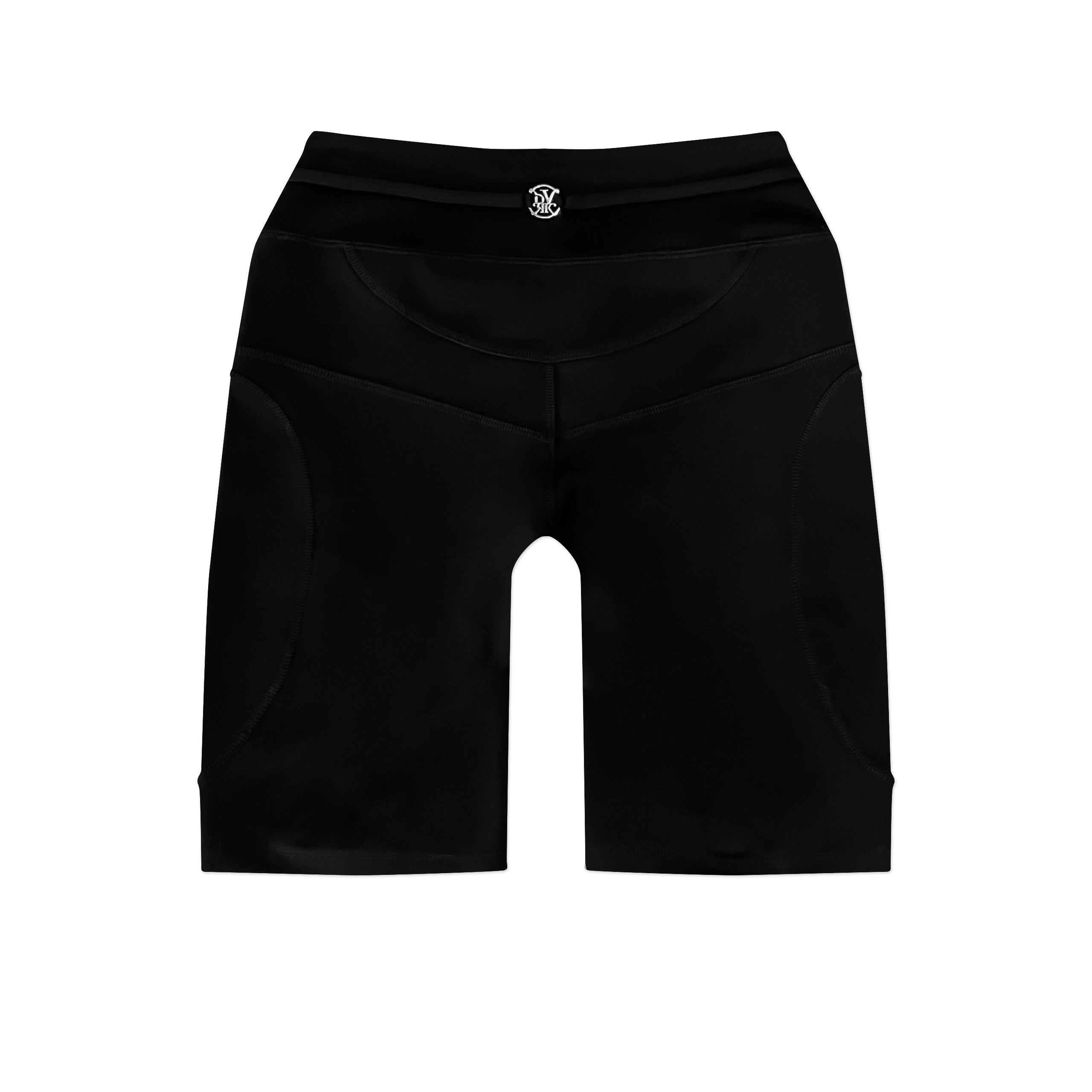 DVRK PRIVÉ LOGO BIKER SHORTS - BLACK