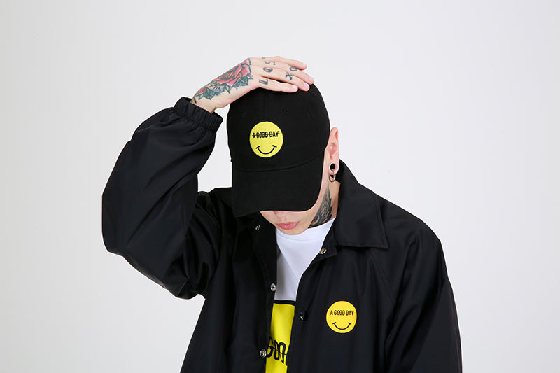 SMILE LOGO BALLCAP (BLACK)