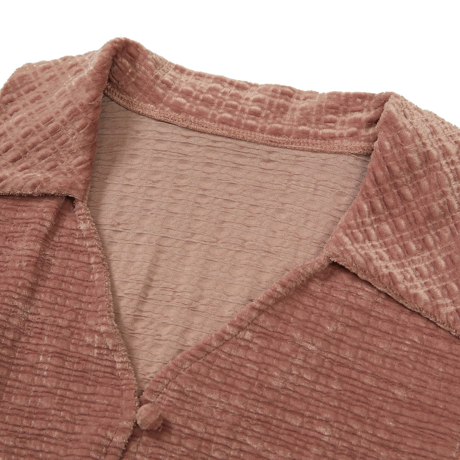 ビンテージベルベットカラーカーディガン / Vintage Velvet Collar Cardigan [PINK]