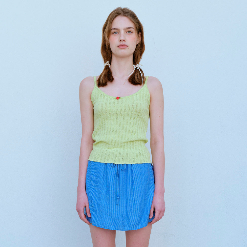  ROSE SLEEVELESS TEE, SUNNY LIME