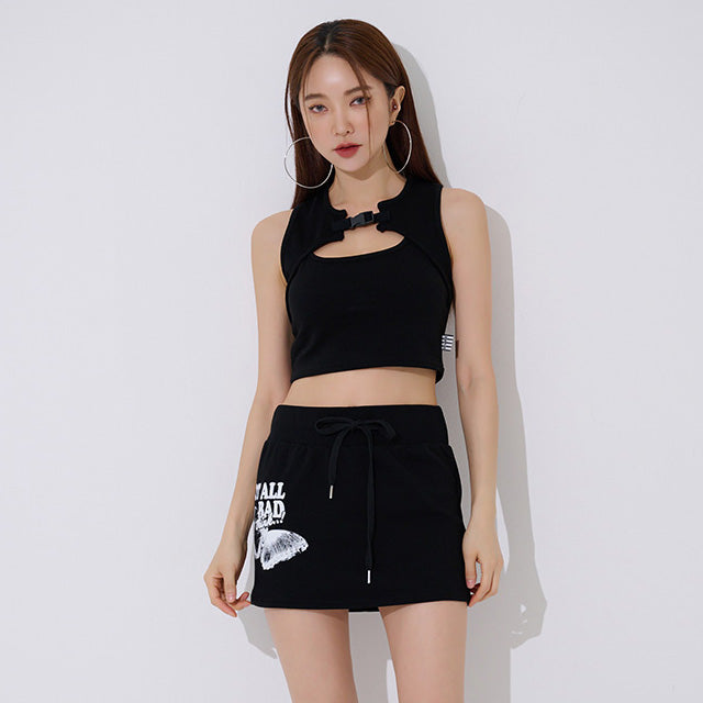 TOP(9364) Buckle Sleeveless