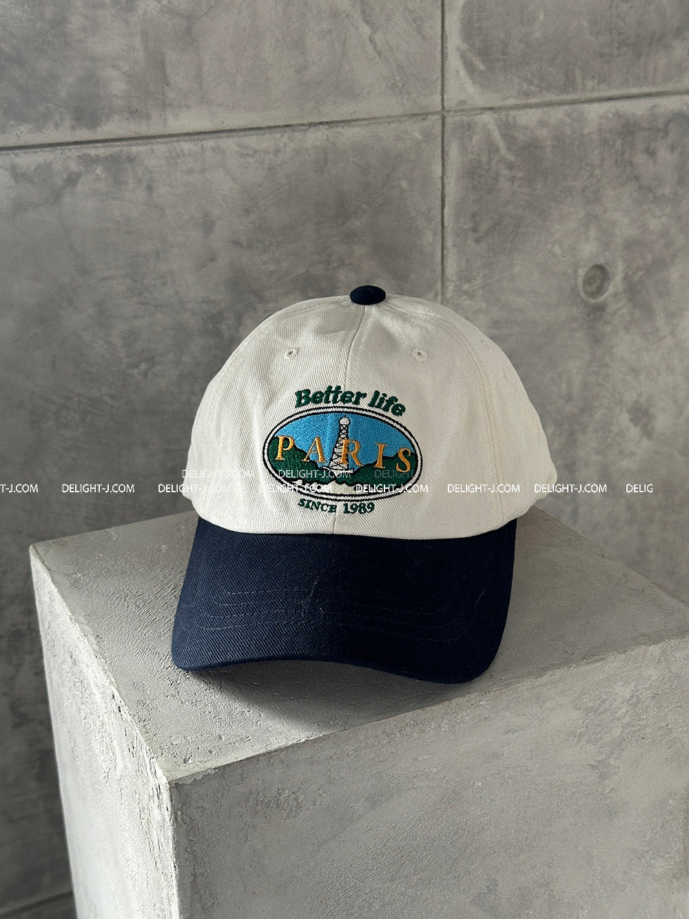 Paris lettering colored ball cap