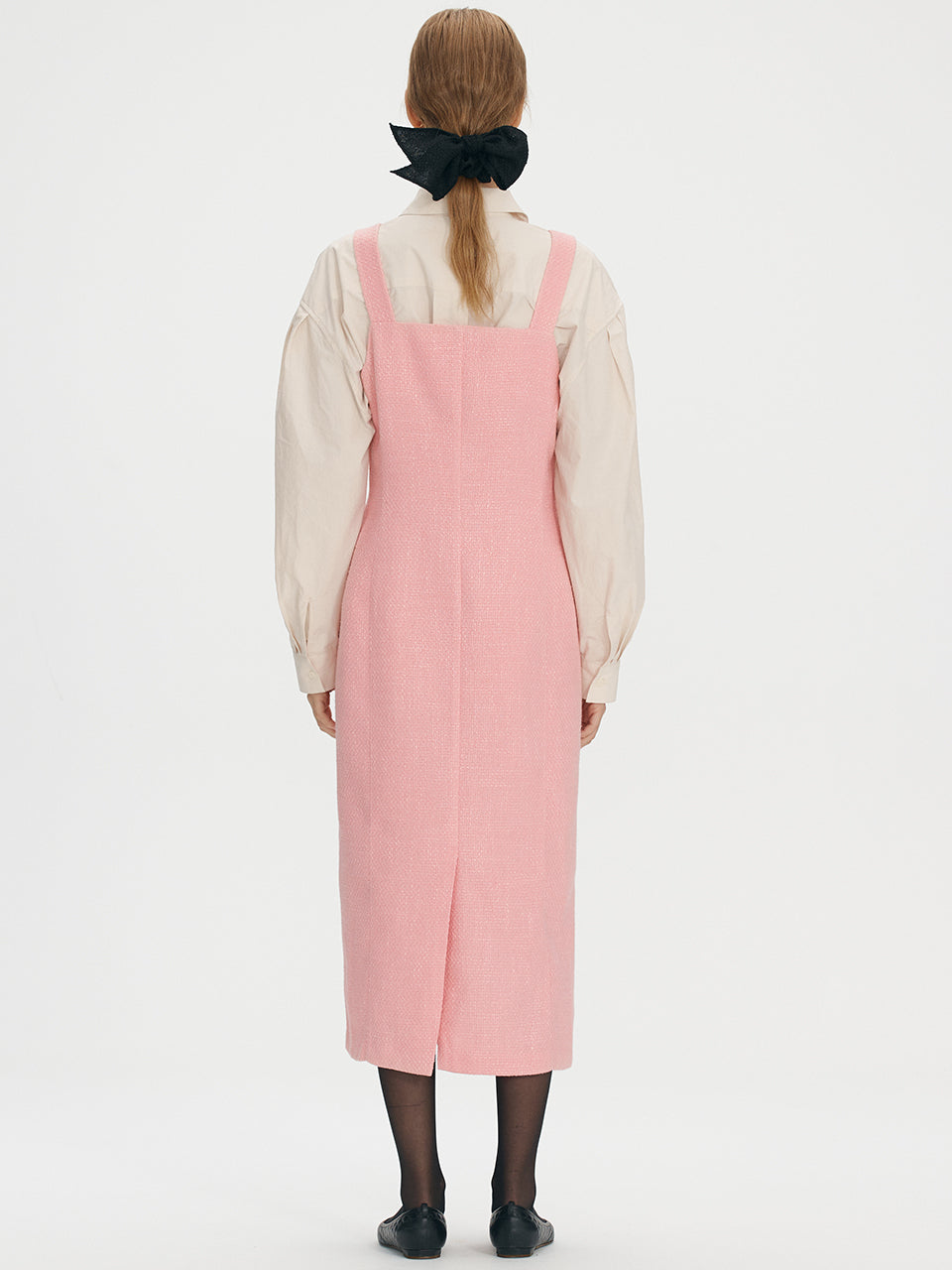 Tweed layered dress - Pink