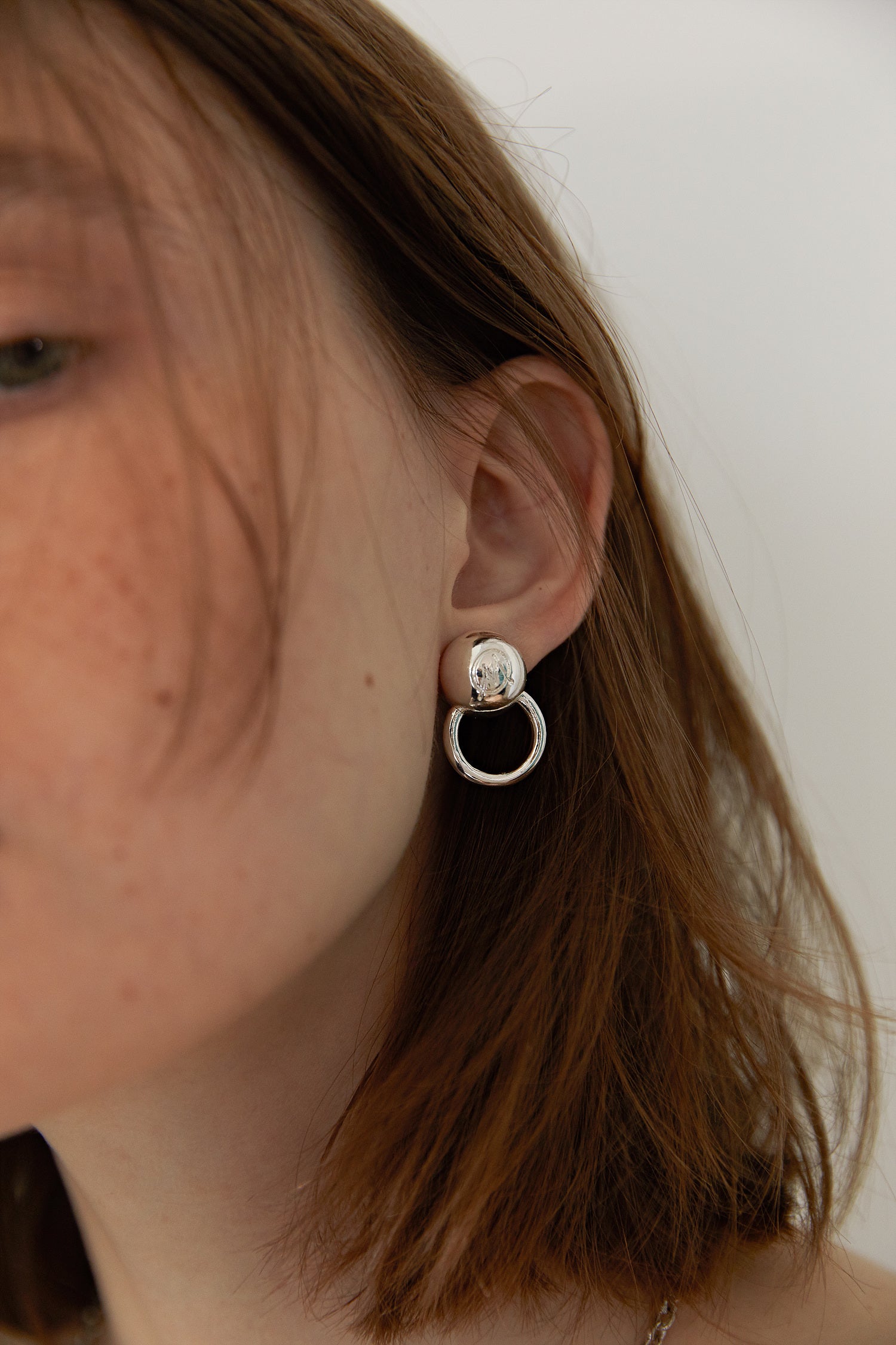 Revert earring - silver