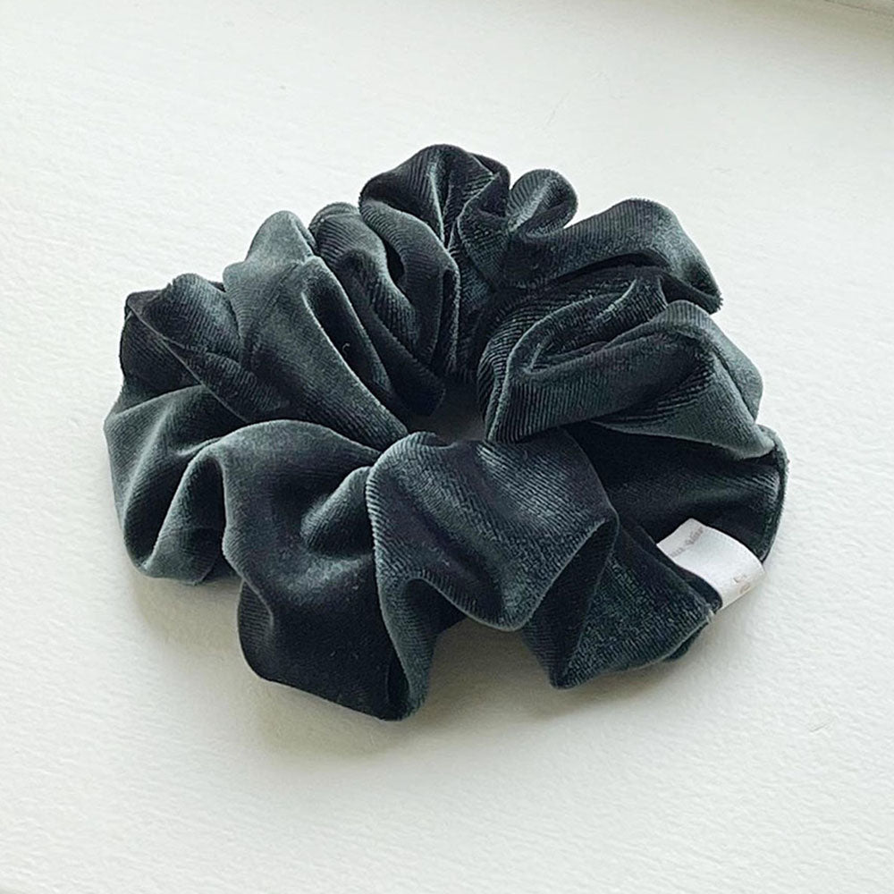 oar Vintage Velvet Volume Scrunchie[Deep Green]