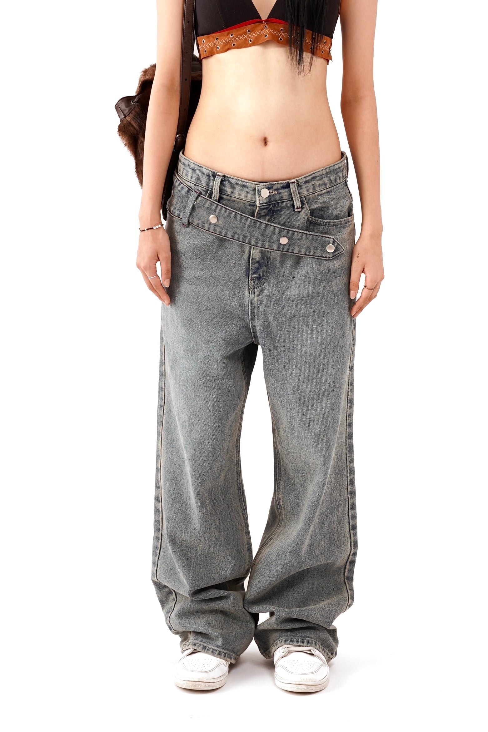 Tail Button Pants (Denim)