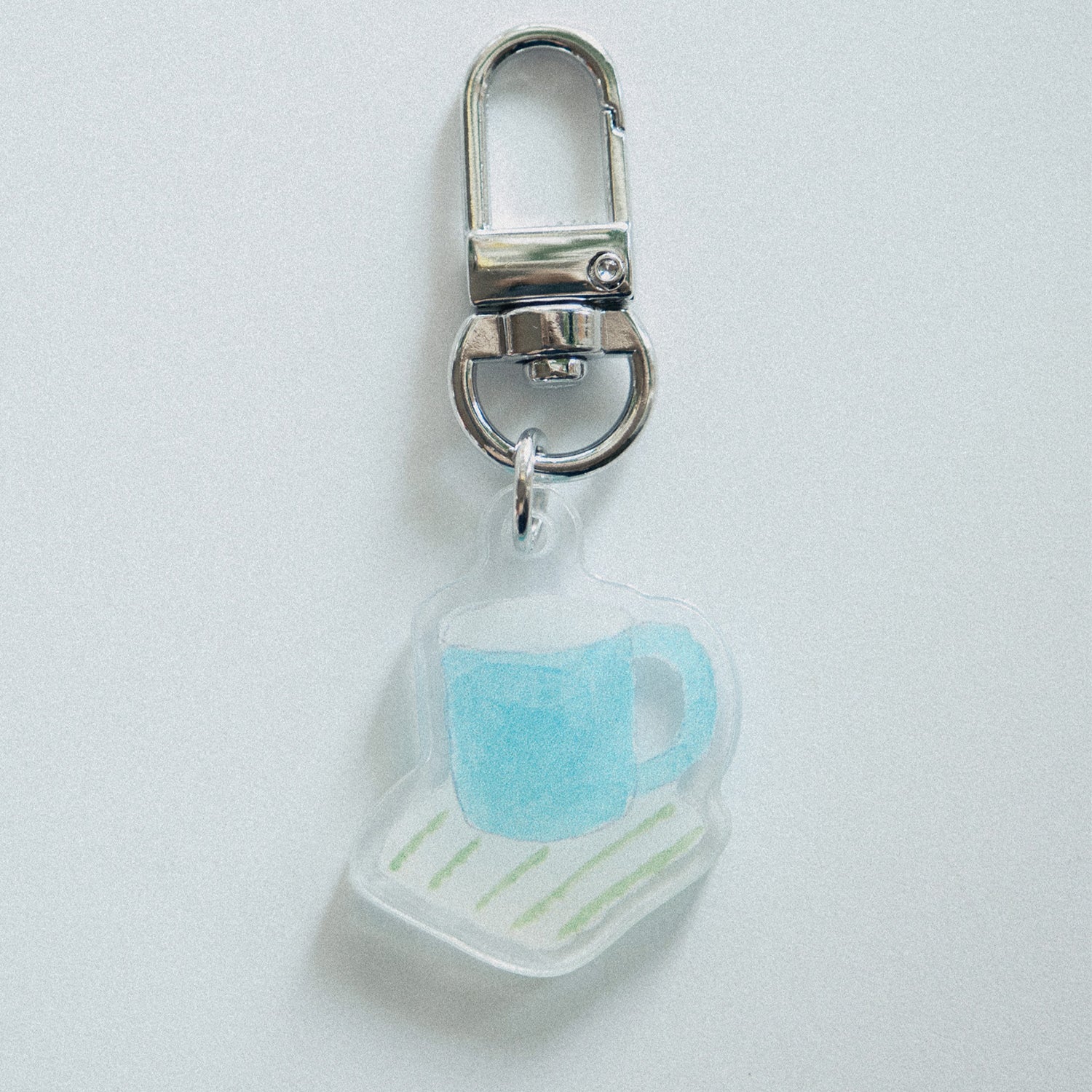 Blue Cup Keyring