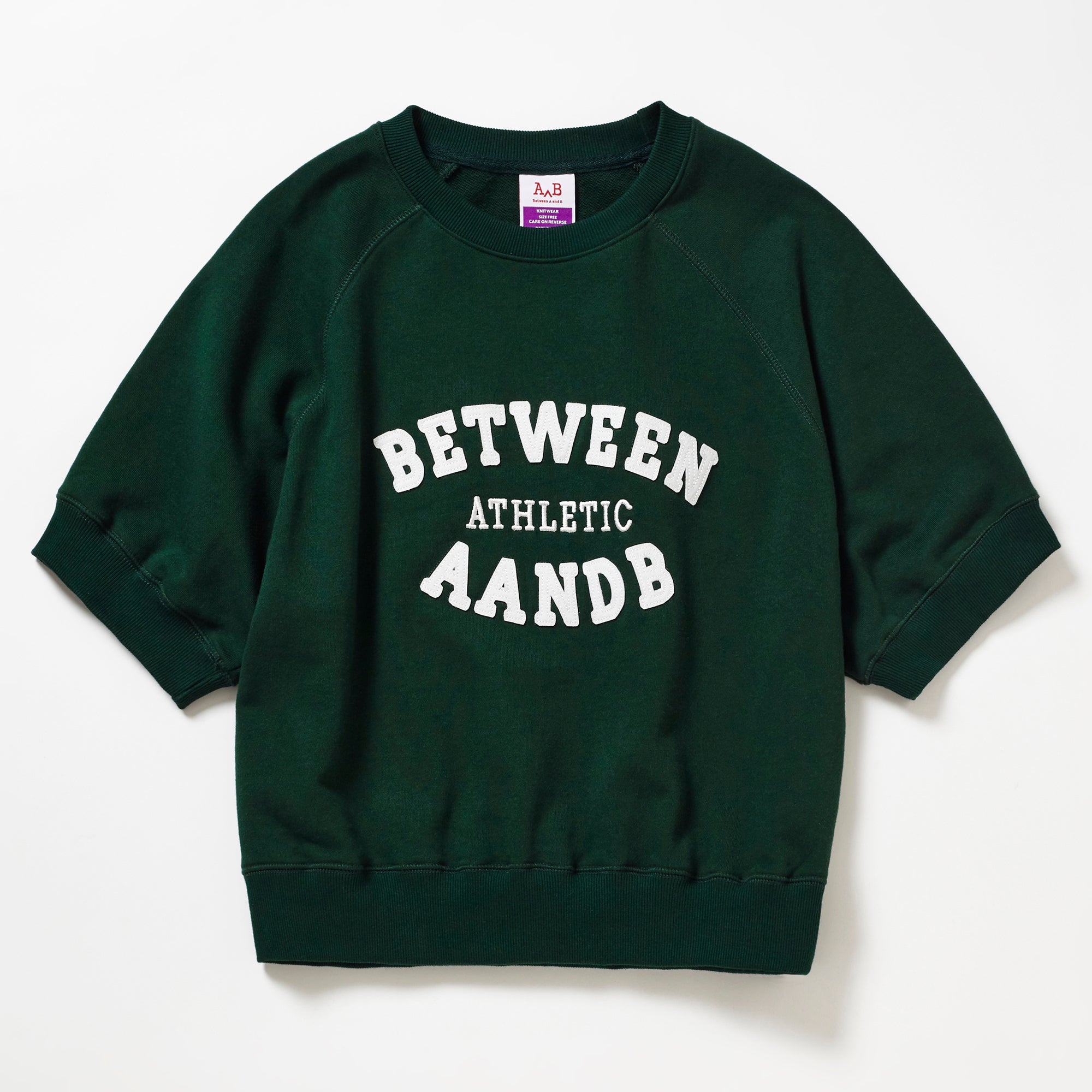 RAGLAN SHORT SLEEVE SWEATSHIRT_DEEP GREEN