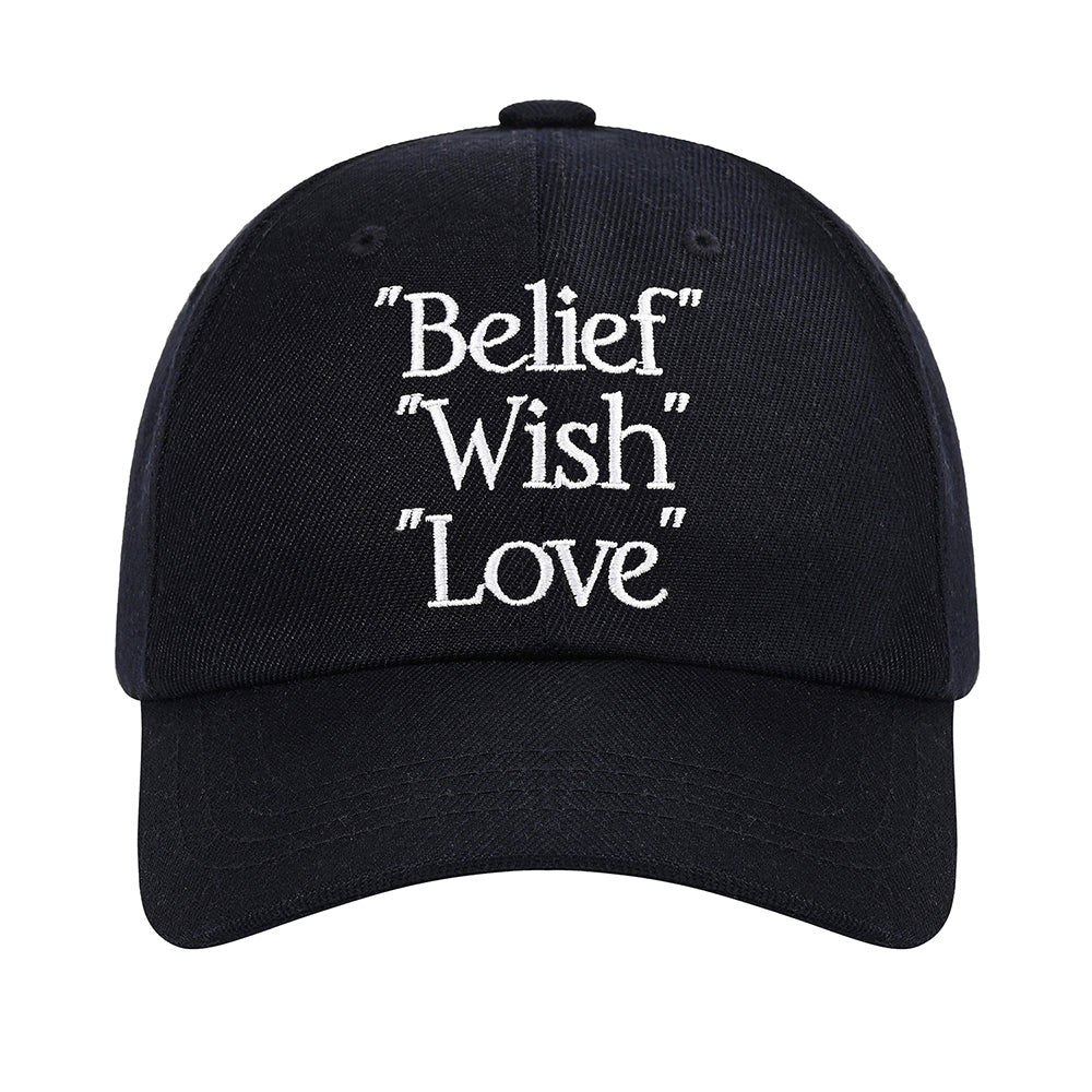 belief wish love chino ball cap in navy