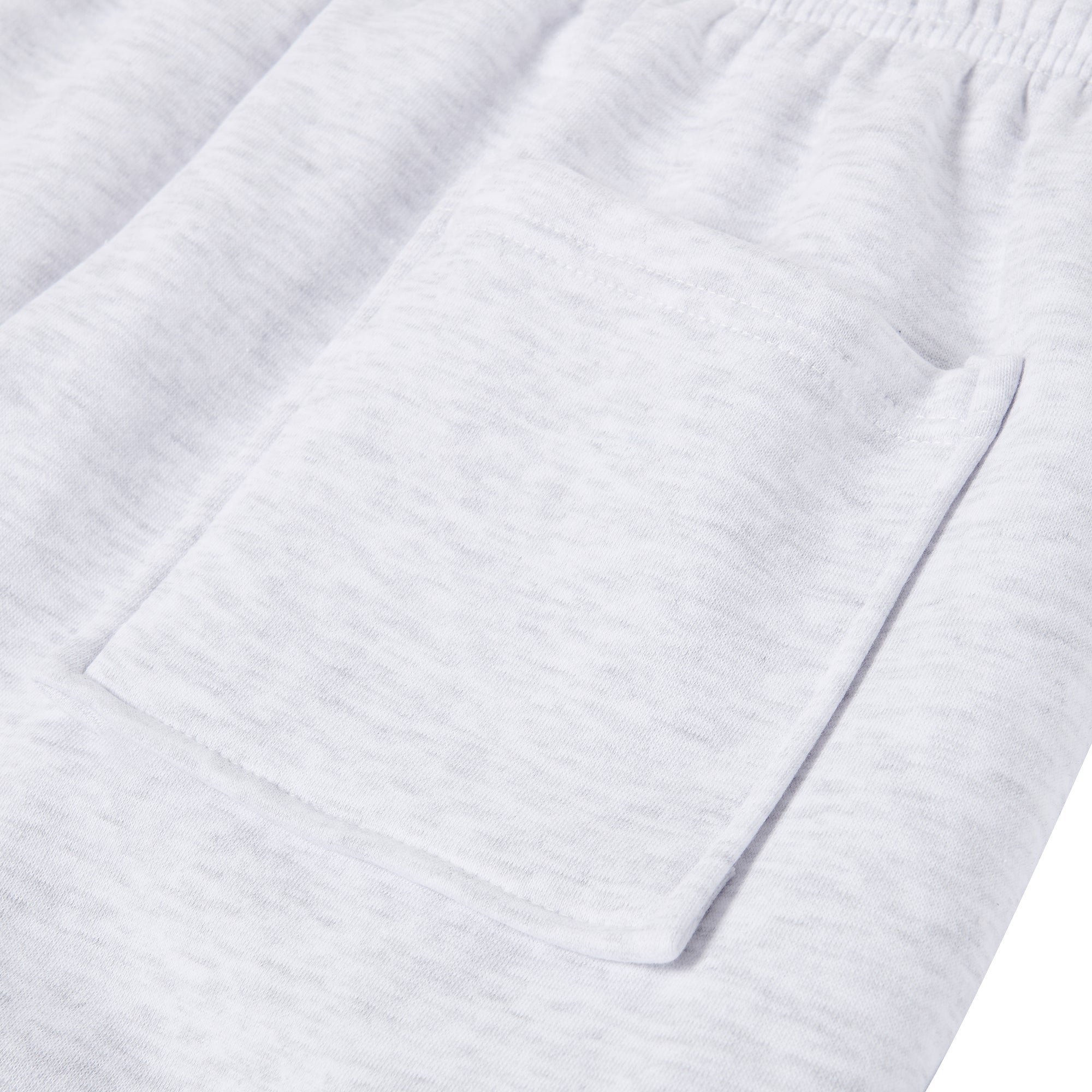 Balloon over cargo fleece jogger pants White Melange