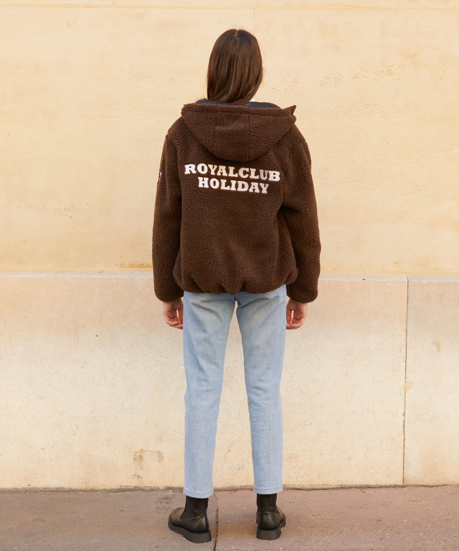 RCH fleece oversized Jacket brown