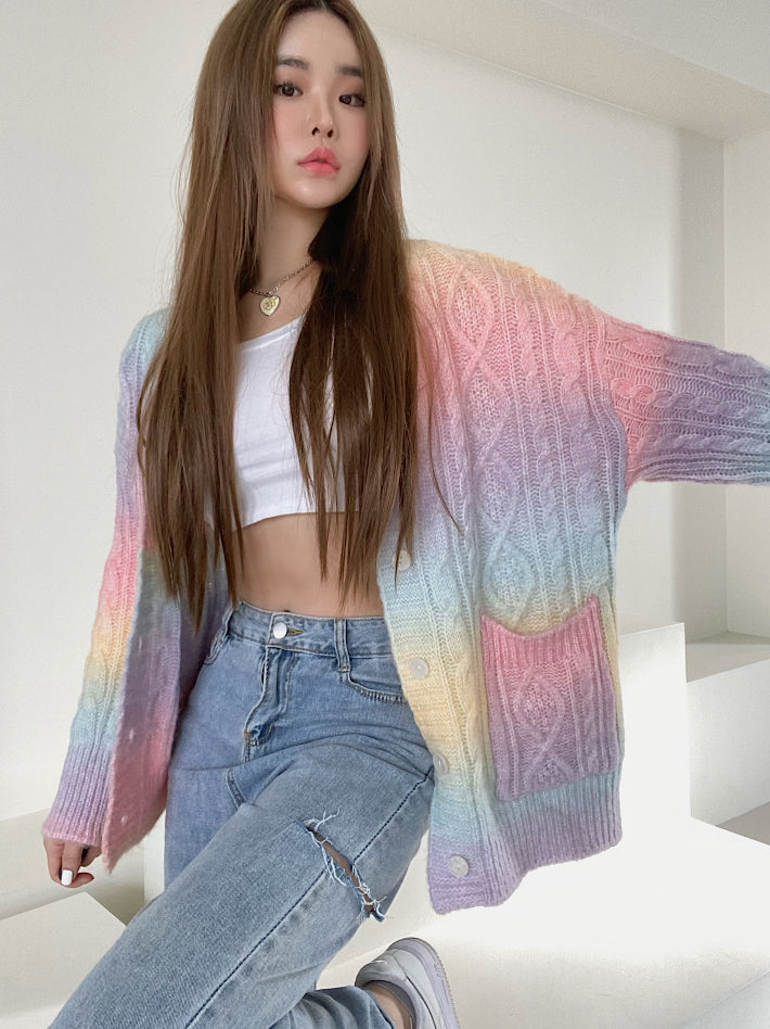 rainbow cardigan