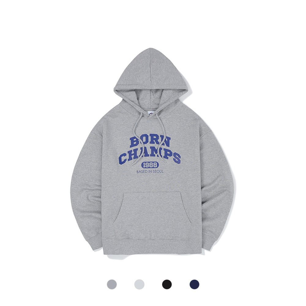 [BORNCHAMPS] BC ARCH LOGO HOODY B21FT04 4COLOR