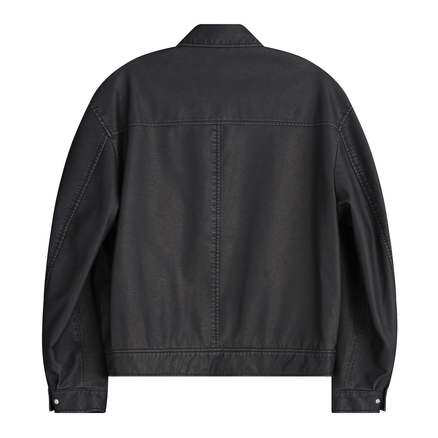 Overfit Curved Blouson Jacket (Black)