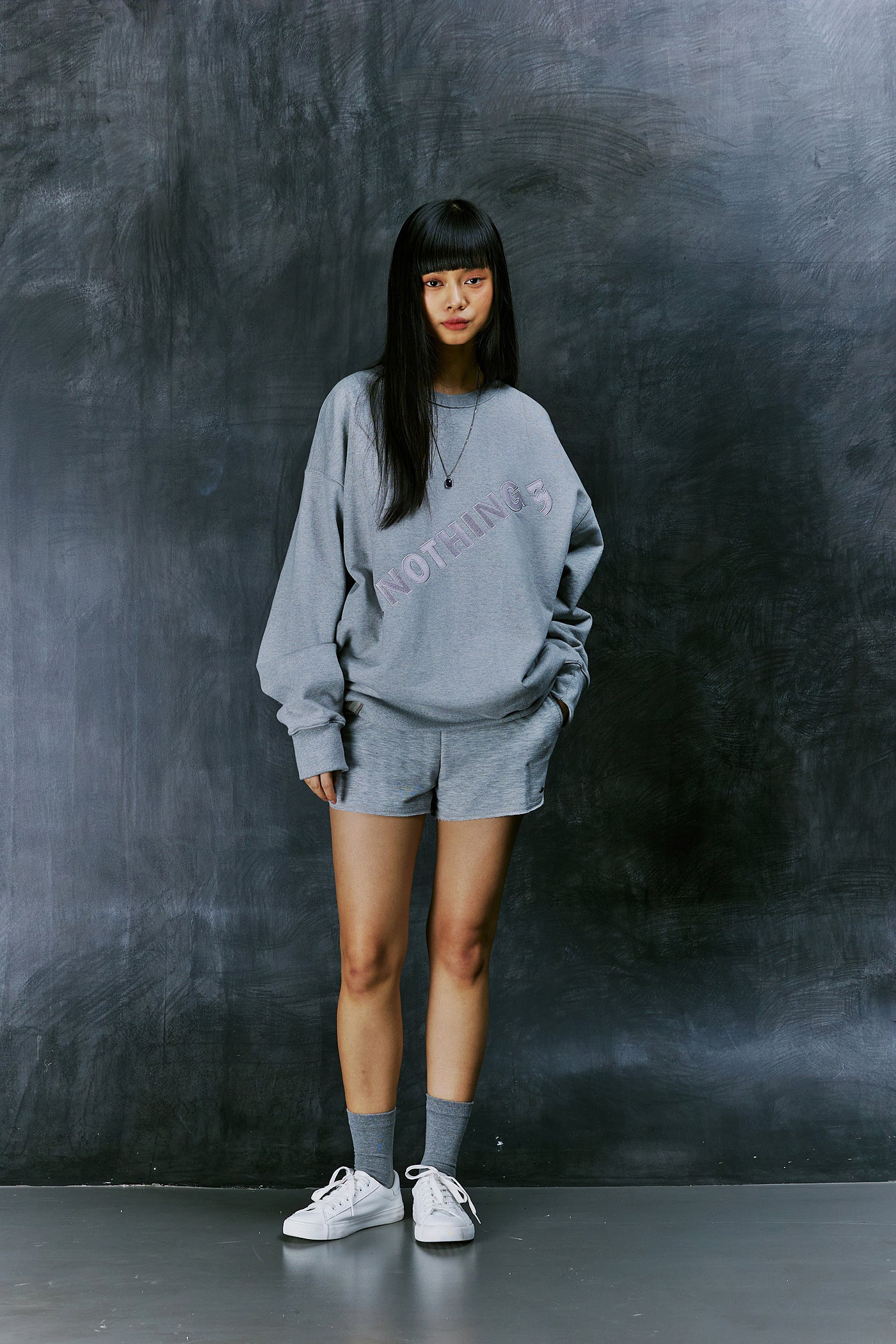 DIAGONAL-EMBROIDERY MTM (Gray)