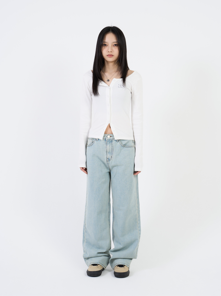 SICILY BUTTON CARDIGAN / WHITE