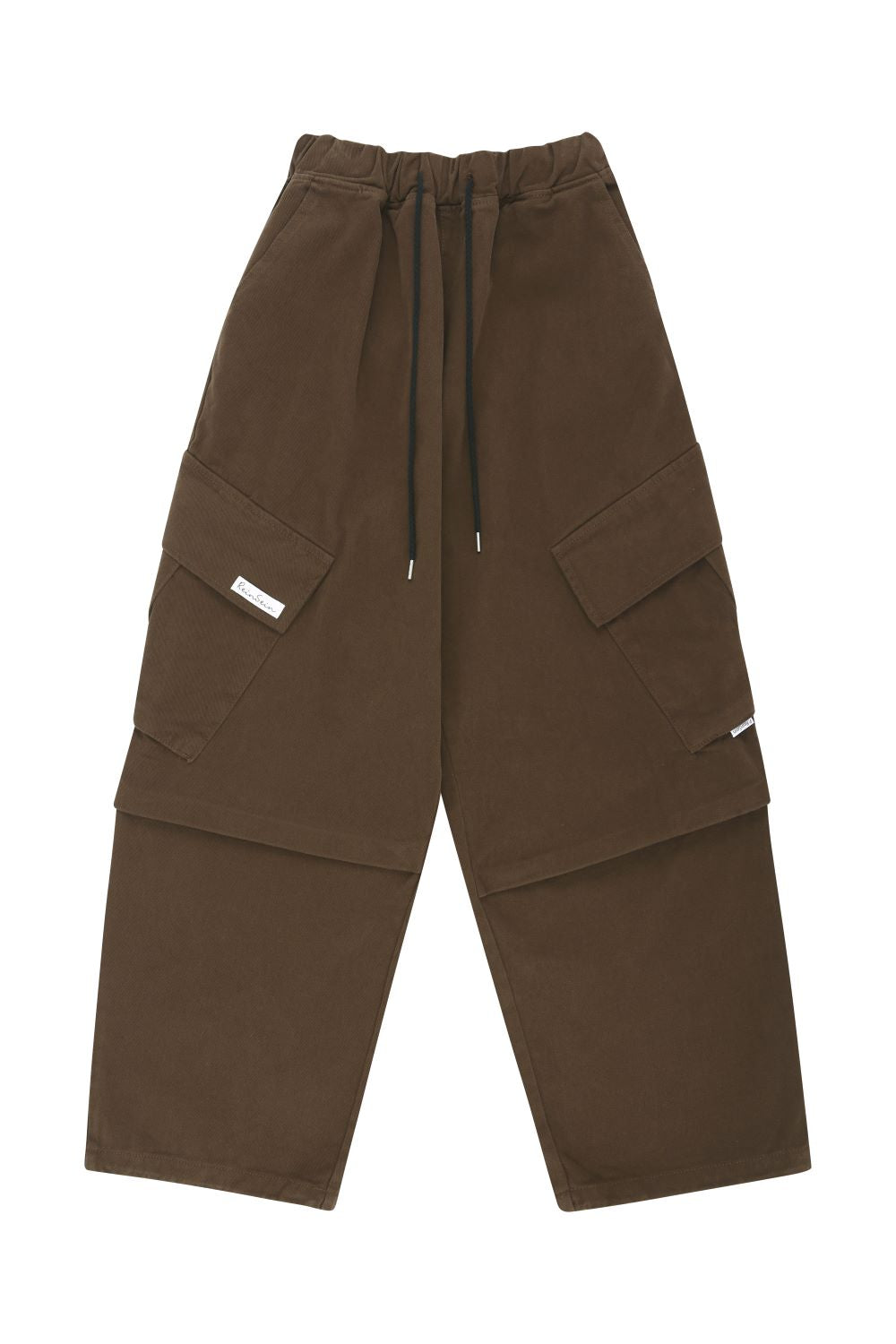 Brown peach balloon cargo pants