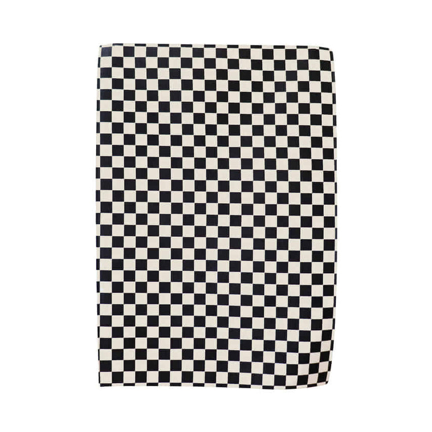 Check rug (Black)(M size)